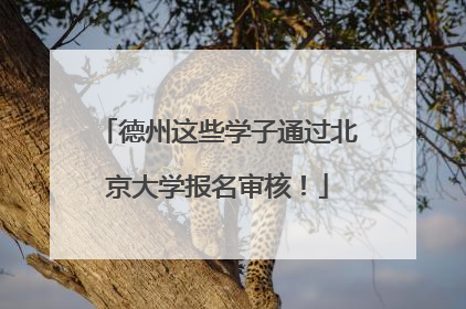 德州这些学子通过北京大学报名审核！